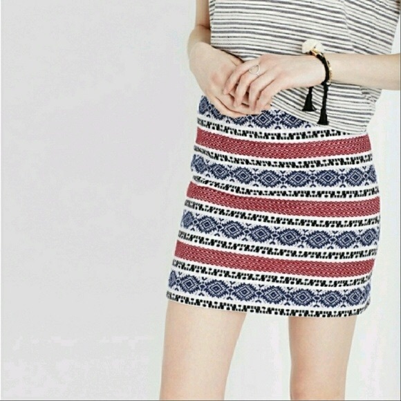 Madewell Dresses & Skirts - NWT Madewell Gamine Jacquard Mini Skirt Sz 4